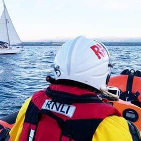 The RNLI Stonehaven crew assisting in a rescue earlier this year.