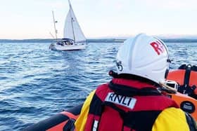 The RNLI Stonehaven crew assisting in a rescue earlier this year.