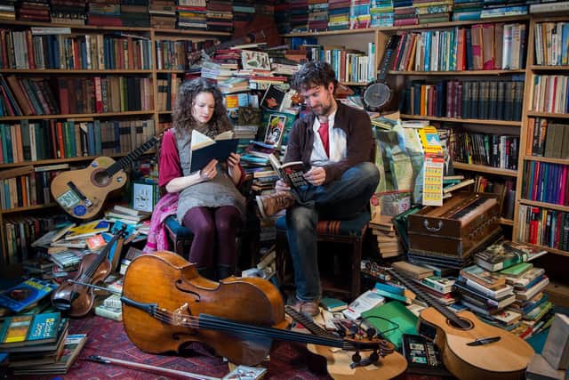 Musicians, composers and married couple Beth Porter and Ben Please perform together as The Bookshop Band with their latest project, animated short film Robin Robin, up for an Oscar tonight. PIC: Owen Benson.