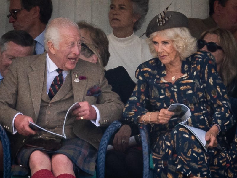 King Charles III and Queen Camilla during the Braemar Gathering