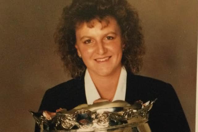 Elaine Farquharson Black when she finished runner-up to England's Helen Dobson in the 1989 British Ladies' Amateur Championship.