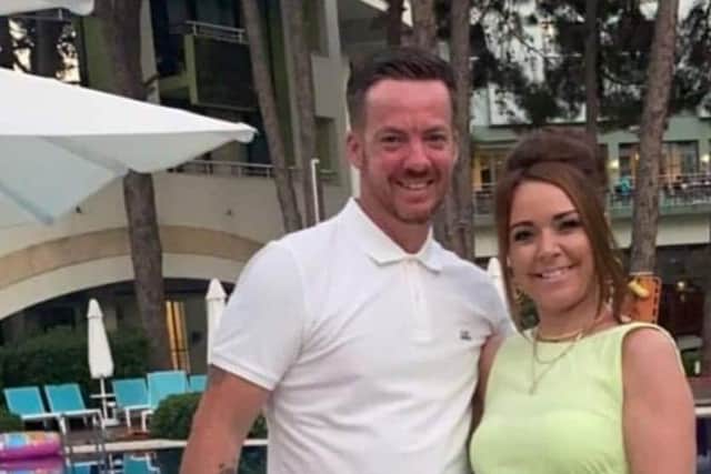 Brian Glendinning with wife Kimberly. Picture: John Glendinning/SWNS