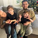Scott Gold, 37 with his family, wife Stephanie, 34, and their sons Oliver, five, and Myles, three. Picture: Family Handout/PA Wire