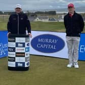 Gregor Graham, right, enjoyed playing alongside Paul Lawrie along with fellow amateur Connor Wilson, left, on the Tartan Pro Tour at Royal Dornoch last month. Picture: Tartan Pro Tour