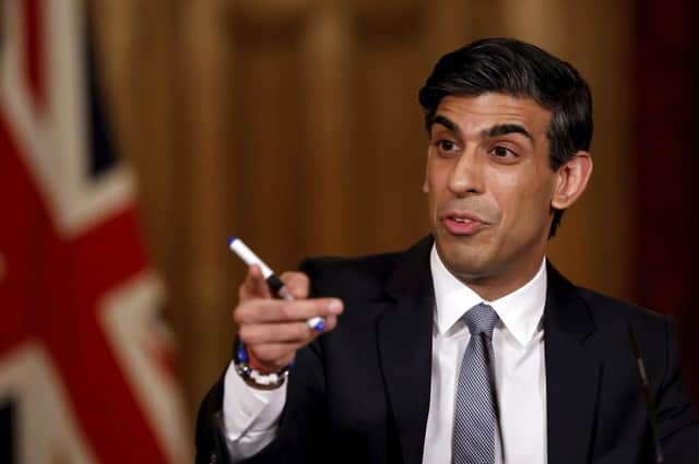 Chancellor Rishi Sunak speaks during a press conference following his Budget statement (Picture: Tolga Akmen/pool photograph via AP)