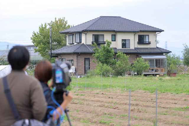 A suspect hid inside this house after allegedly killing four people in Nakano, Nagano prefecture.