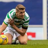 Celtic's Kristoffer Ajer could possibly have better shouldered midfield responsibilities than his central defence duties. (Photo by Craig Williamson / SNS Group)