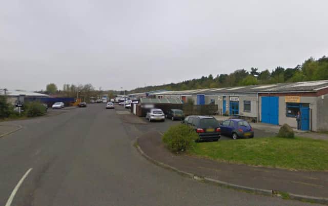 Police remained at the industrial estate on Monday morning