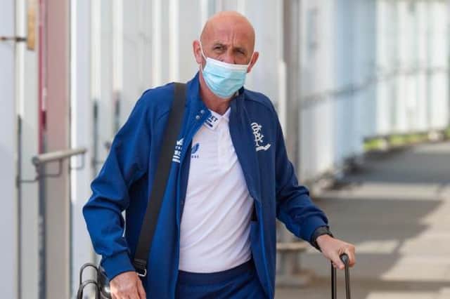 Rangers assistant-manager Gary McAllister pictured as the Ibrox squad departed Glasgow Airport on Wednesday afternoon for their Europa League play-off match against Alashkert in Armenia. (Photo by Mark Scates / SNS Group)