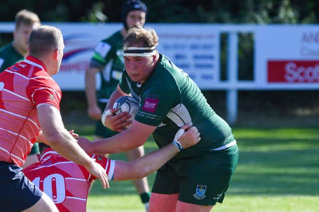 Matty Carryer scored a try in Hawick's win at Aberdeen Grammar. (Photo by Paul Devlin / SNS Group / SRU)