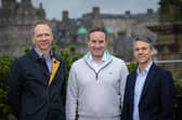 Gary Le Sueur, partner at Corran Capital and chairman at Renewco Power; Ross Dobbie, investment director of net zero and energy transition at the Scottish National Investment Bank; Gavin McCallum, chief executive at Renewco Power. Picture: Nick Mailer Photography