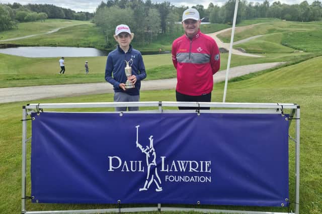 Connor Graham with Paul Lawrie after winning the 1999 Open champion's Junior Jug event at Newmachar earlier in the year. Picture: Paul Lawrie Foundation