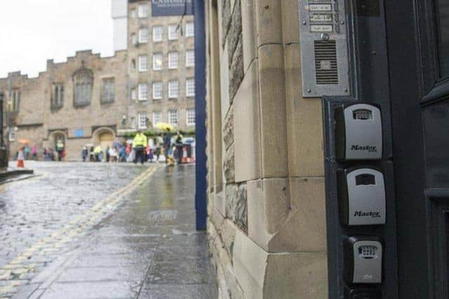 Keylocks are a familiar site across Edinburgh, which critics say has been blighted by Airbnb short-term lets