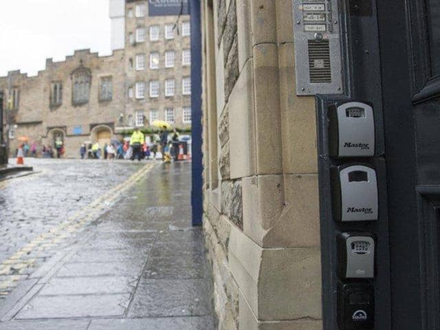 Keylocks are a familiar site across Edinburgh, which critics say has been blighted by Airbnb short-term lets