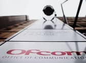 The Ofcom logo outside of its London headquarters (Photo: Bruno Vincent/Getty Images)