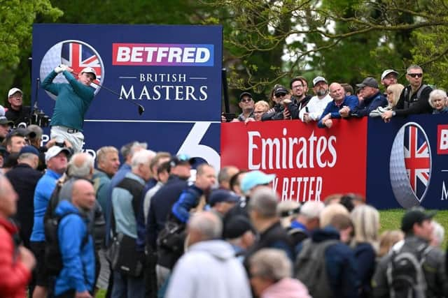 Bob MacIntyre appreciated playing in front of big crowds on all four days during the Betfred British Masters hosted by Danny Willett at The Belfry in Sutton Coldfield. Picture: Ross Kinnaird/Getty Images.