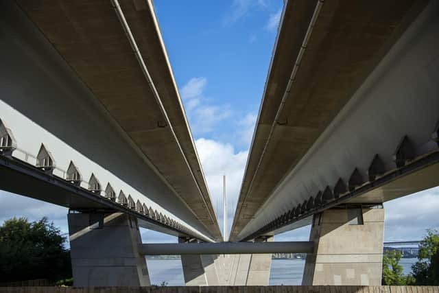 The monorail shuttle runs inside the bridge along its full 1.6-mile length. (Photo by Lisa Ferguson/The Scotsman)