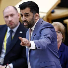 New Scottish First Minister Humza Yousaf at his first First Minister's Questions at the Scottish Parliament. Picture: Jeff J Mitchell/Getty Images