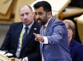 New Scottish First Minister Humza Yousaf at his first First Minister's Questions at the Scottish Parliament. Picture: Jeff J Mitchell/Getty Images