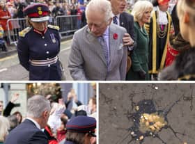 A man has been detained by police for allegedly throwing eggs at the King and Queen Consort.