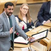 First Minister Humza Yousaf during First Minister's Questions (FMQs) in the main chamber of the Scottish Parliament in Edinburgh.