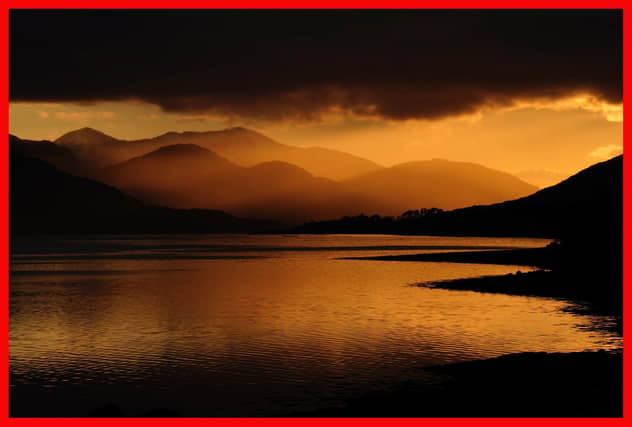 Sunset across Loch Eil, Lochaber, near Fort William. Picture: Jane Barlow