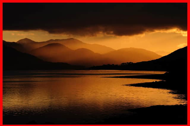 Sunset across Loch Eil, Lochaber, near Fort William. Picture: Jane Barlow