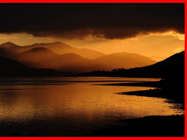Sunset across Loch Eil, Lochaber, near Fort William. Picture: Jane Barlow
