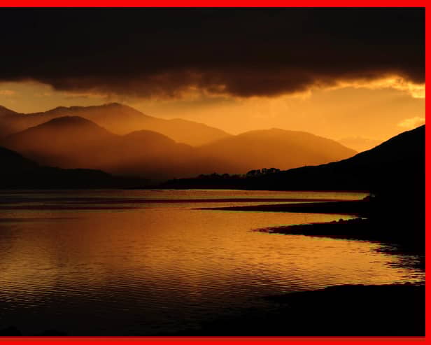 Sunset across Loch Eil, Lochaber, near Fort William. Picture: Jane Barlow