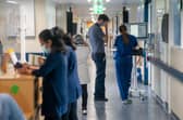 A general view of staff on a NHS hospital ward. PIC: Jeff Moore/PA Wire