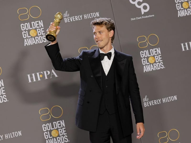 Austin Butler took home the globe for his outstanding performance as Elvis, beating off the likes of Hugh Jackman and Brendan Fraser for the award.