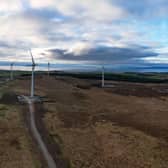 Once complete, Kirk Hill wind farm, near Kirkoswald in Ayrshire, will be the largest consumer-owned wind farm in the UK – with a total generating capacity of 18.8MW, it will supply enough green electricity to power around 20,000 homes and businesses and earn around £2.8m for community projects over its 30-year lifespan. Picture: Ripple Energy