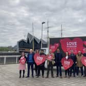 The Scottish Labour leader Anas Sarwar during a campaign event in Glasgow.
