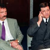 April, 1991: Rangers chairman David Murray (right) tells a packed press conference that manager Graeme Souness is to leave the club for Liverpool.