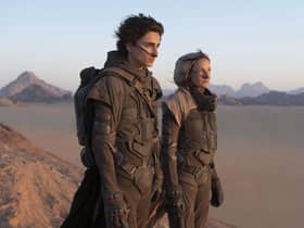 Timothee Chalamet as Dune hero Paul Artreides and  Rebecca Ferguson as his mother Jessica