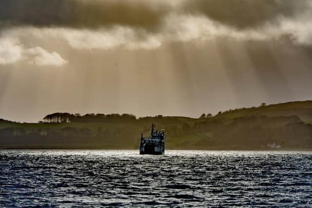 One of the CalMac ferries travelling to Cumbrae. The MV Loch Shira that services the route is out of action due to vehicle damage. Picture: John Devlin