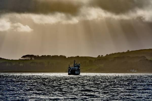 One of the CalMac ferries travelling to Cumbrae. The MV Loch Shira that services the route is out of action due to vehicle damage. Picture: John Devlin