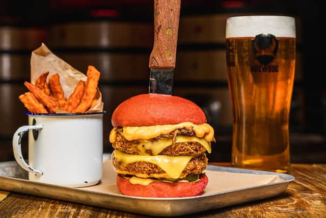Food on offer in the bar includes burgers, bowls and wings (Photo: BrewDog).