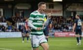 Celtic's Callum McGregor celebrates after opening the scoring in the 4-1 win over Ross County. (Photo by Alan Harvey / SNS Group)