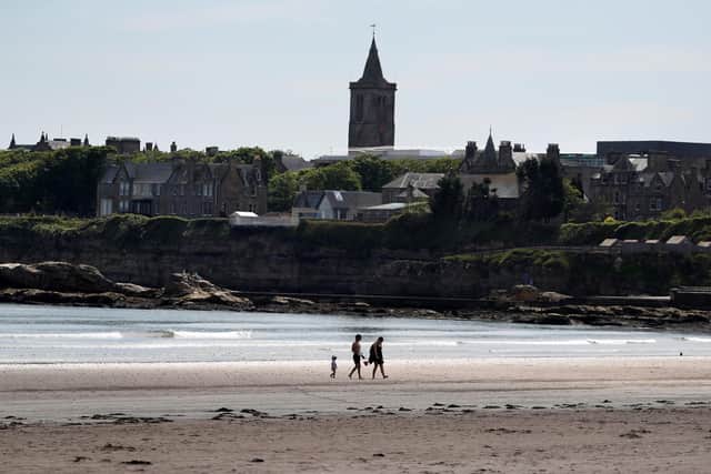 St Andrews was praised for its "expansive" beach and "characterful" buildings, as well as its renowned golf course (Andrew Milligan/PA)