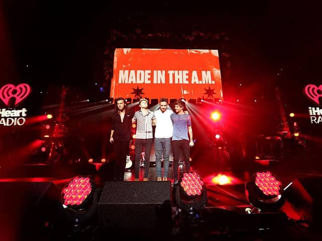 One Direction perform onstage during 102.7 KIIS FMs Jingle Ball 2015.