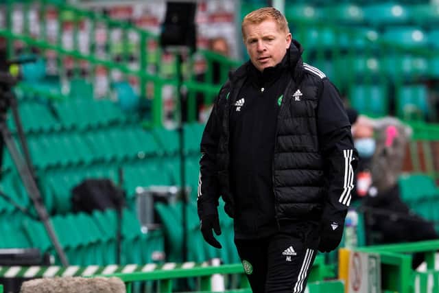 Celtic manager Neil Lennon during his side's 2-0 loss to Rangers. Picture: SNS