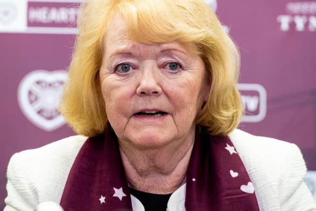 Hearts chairman Ann Budge fielded questions on a variety of issues from the shareholders - including the club's pandemic reaction and the new CEO through to scoreboards, murals and a breakaway league. (Craig Williamson - SNS Group via Getty Images)