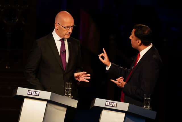 SNP leader John Swinney (left) and Scottish Labour leader Anas Sarwar (Photo by Jane Barlow/PA Wire)