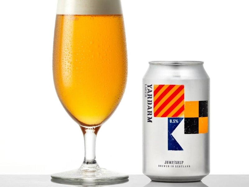 Based in Edinburgh's Leith, the Jump/Ship Brewery is dedicated to producing the tastiest 0.5 per cent beers, and give 10 per cent of their profits to charity. Their award-winning Yardarm Lager is described as "crisp and lively with a perfect balance of biscuity malt and citrus hops".