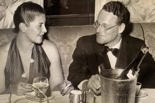 Mary Dudgeon with her husband Geordie. The couple married in 1950.
