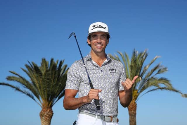 Tournament host Rafa Cabrera Bello poses for a portrait ahead of the Gran Canaria Lopesan Open at Meloneras Golf Club. Picture: Warren Little/Getty Images.