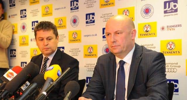 David Whitehouse, left, and Paul Clark were appointed the joint administrators of Rangers in 2012 (Picture: Robert Perry)