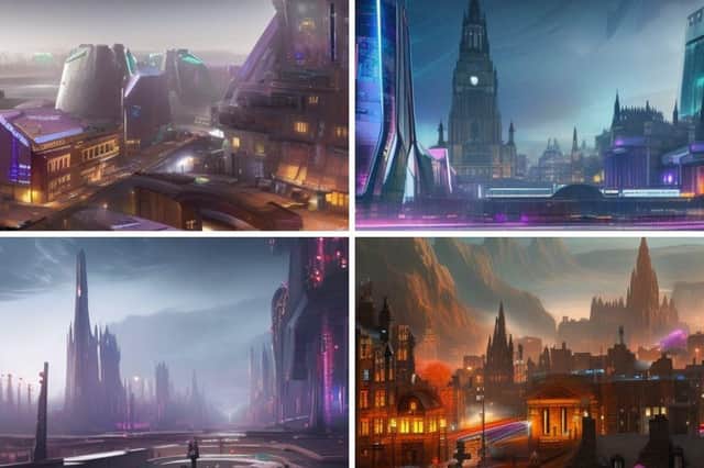 Read on to discover which Scottish cities these futuristic cityscapes represent.