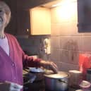 Molly Forbes in the kitchen of her mobile home  - which she called Paradise. PIC: Montrose Pictures.